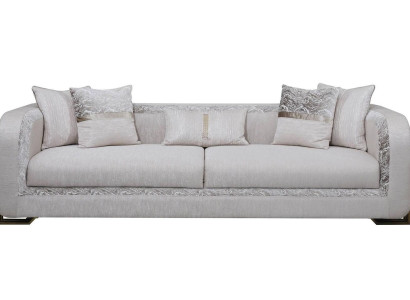 Three Seater Sofa 3 Seater Gray Upholstered Sofa Fabric Sofa Modern Sofas